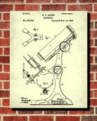 Microscope Patent Print Science Wall Art Poster - OnTrendAndFab