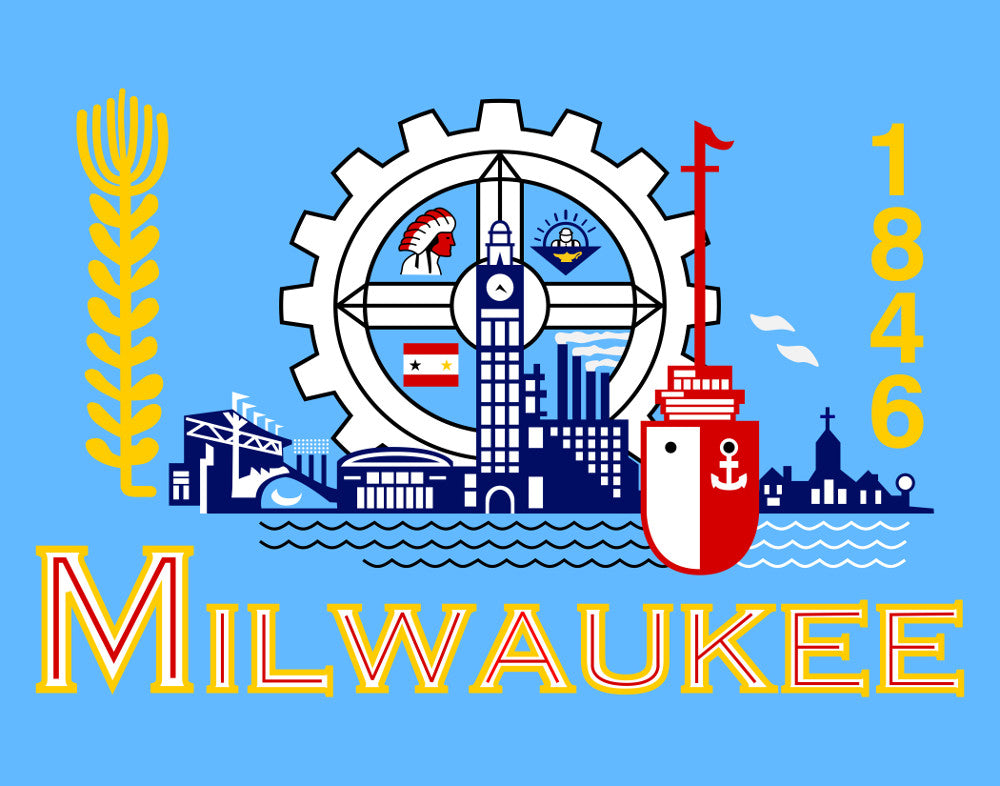 Milwaukee Wisconsin City Flag Print