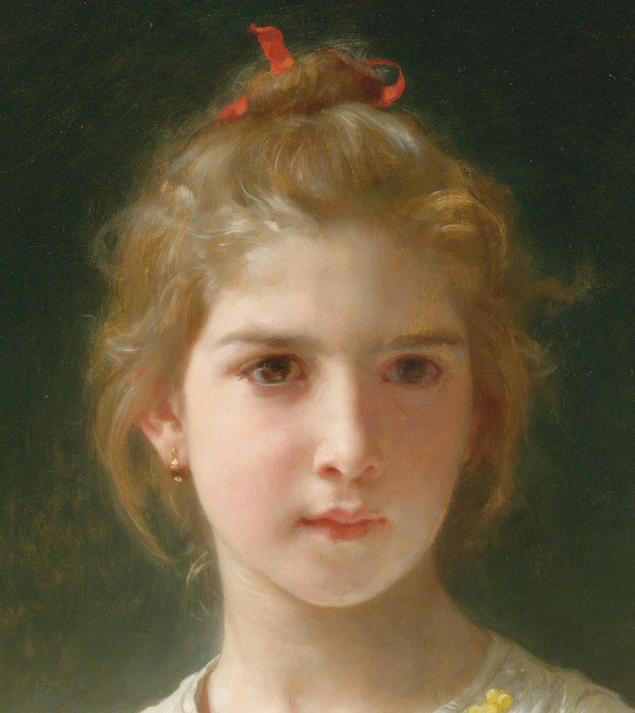 William-Adolphe Bouguereau, Fine Art Print : Mimosa Young Girl Portrait