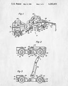 Mine Service Truck Patent Print Mining Blueprint Poster