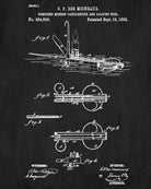 Lamp, Loading Tool Patent Print Gold Rush Mining Poster