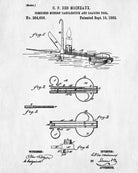 Lamp, Loading Tool Patent Print Gold Rush Mining Poster