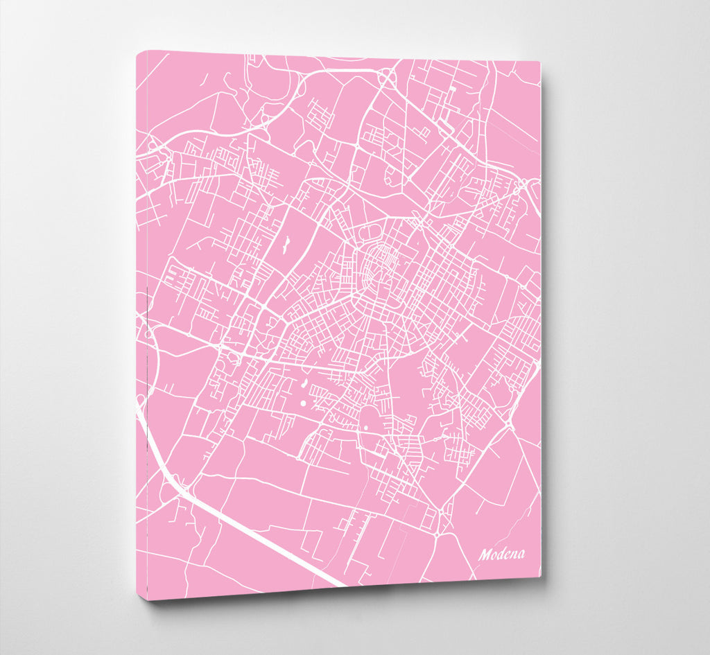 Modena, Italy City Street Map Print Feature Wall Art Poster