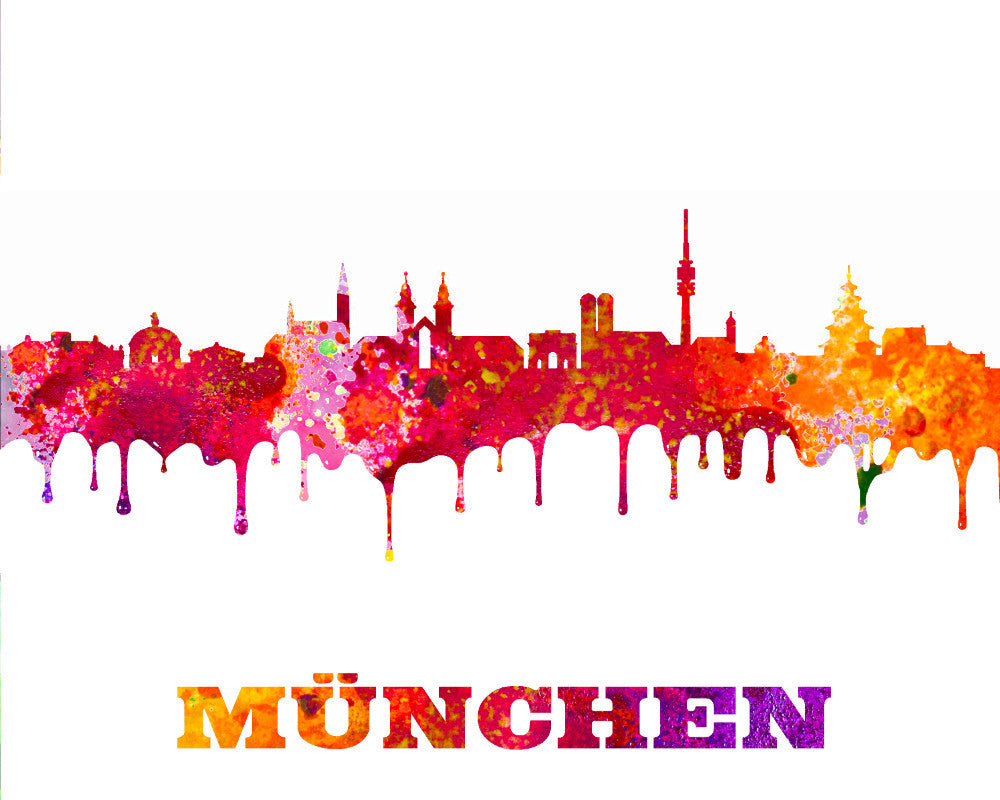 Munich City Skyline Print Wall Art Poster Germany - OnTrendAndFab