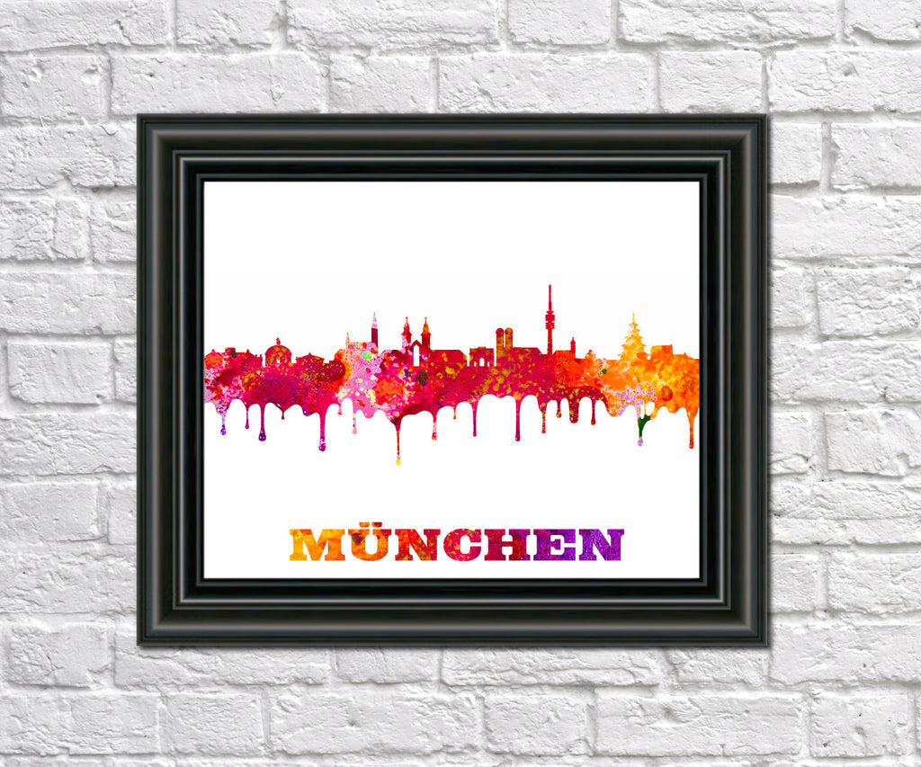 Munich City Skyline Print Wall Art Poster Germany - OnTrendAndFab
