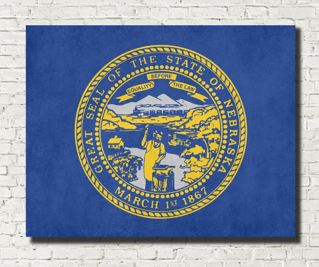 Nebraska State Flag Print