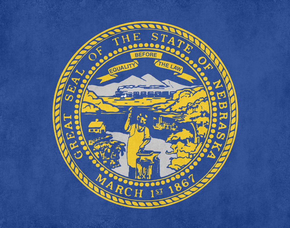 Nebraska State Flag Print