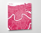 New Orleans City Street Map Print Custom Wall Map Poster - OnTrendAndFab