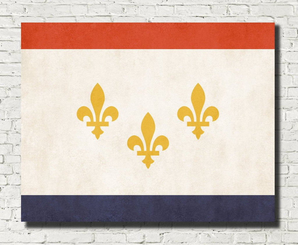 New Orleans Louisiana City Flag Print