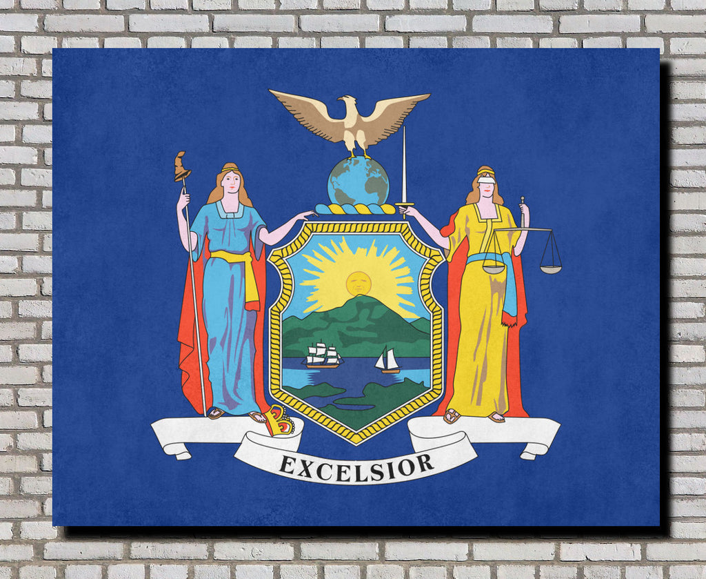 New York State Flag Print