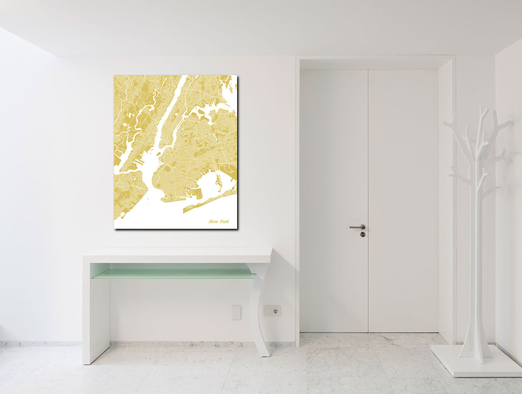 New York City Street Map Print Modern Art Poster Home Decor - OnTrendAndFab