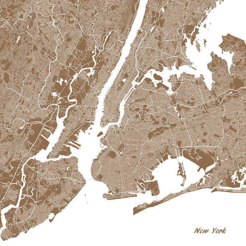 New York City Street Map Print Modern Art Poster Home Decor - OnTrendAndFab