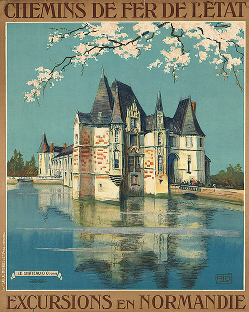 Normandy France Print Vintage Travel Poster Art - OnTrendAndFab