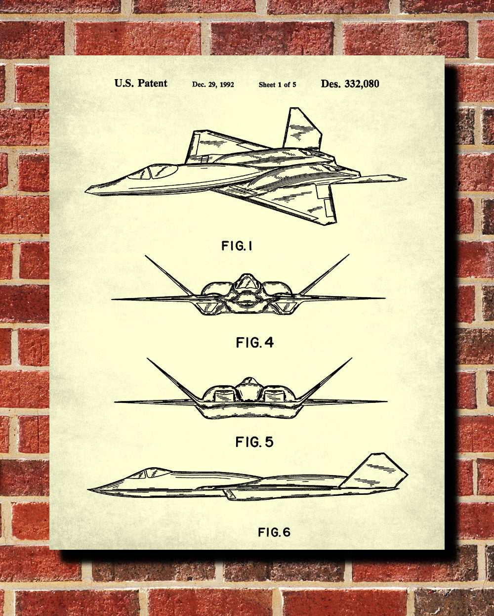 Northrop Patent Print Aircraft Blueprint Aviation Poster - OnTrendAndFab