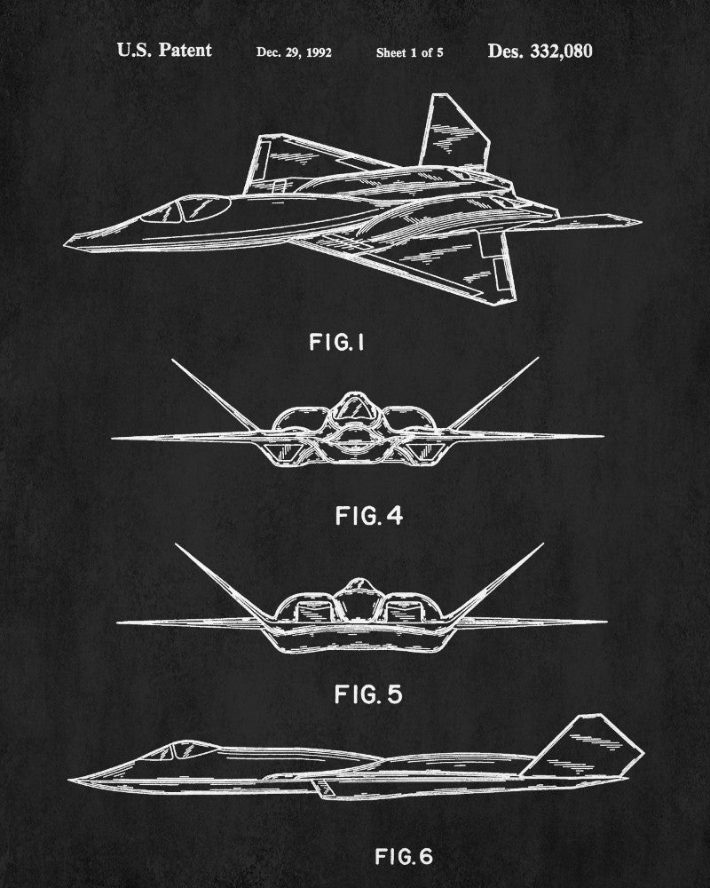 Northrop Patent Print Aircraft Blueprint Aviation Poster - OnTrendAndFab