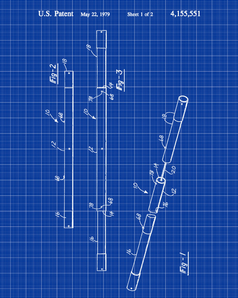 Nunchaku Patent Print Nunchuk Poster Martial Arts Wall Art - OnTrendAndFab