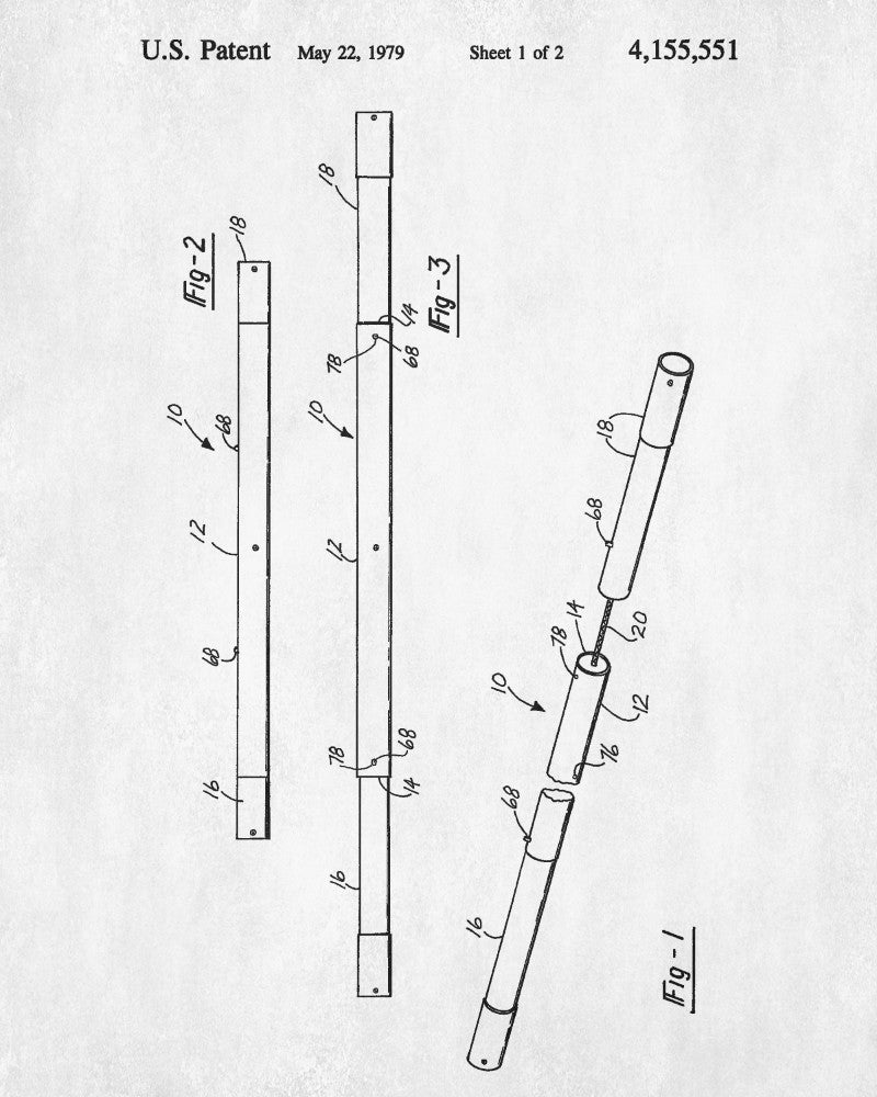 Nunchaku Patent Print Nunchuk Poster Martial Arts Wall Art - OnTrendAndFab