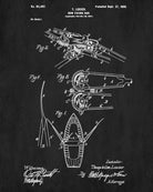 Rowing Patent Print Boating Blueprint Bow Facing Oars Poster