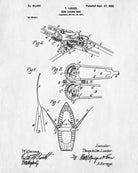 Rowing Patent Print Boating Blueprint Bow Facing Oars Poster