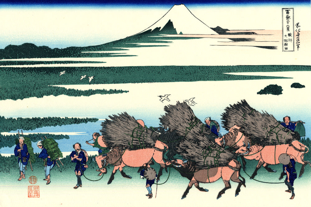 36 Views of Mount Fuji, Ono Shinden in the Suruga Province, Katsushika Hokusai, Japanes
