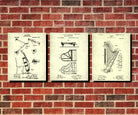 Musical Instruments Wall Art Posters Orchestra Patent Prints Set 3A