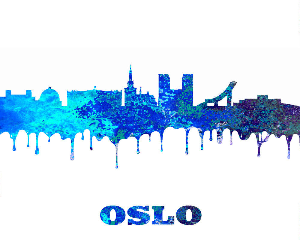 Oslo City Skyline Print Wall Art Poster Norway - OnTrendAndFab