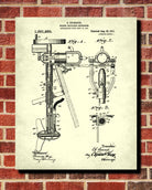 Outboard Motor Patent Print Boating Blueprint Outdoors Poster - OnTrendAndFab