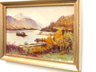 Loch Lomond Scottish Landscape Vintage Oil Painting Signed Framed