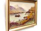 Loch Lomond Scottish Landscape Vintage Oil Painting Signed Framed