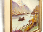 Loch Lomond Scottish Landscape Vintage Oil Painting Signed Framed