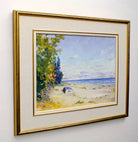 Beach Seascape Vintage Oil Painting Signed Framed Ontario Landscape