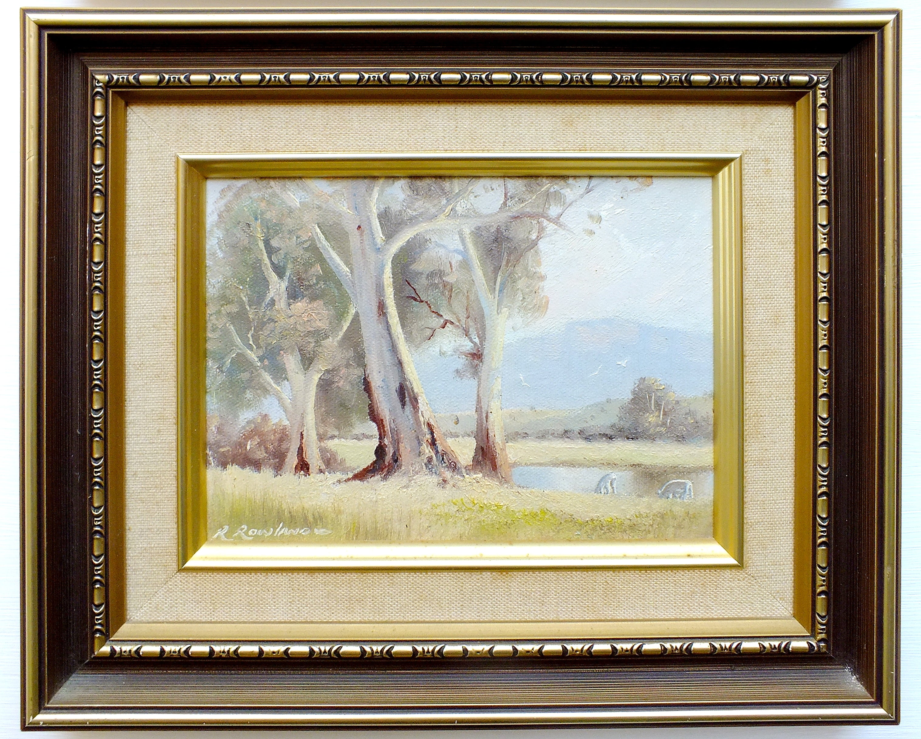 Pair of Paintings Vintage Oil Paintings Signed Framed Australian Landscape