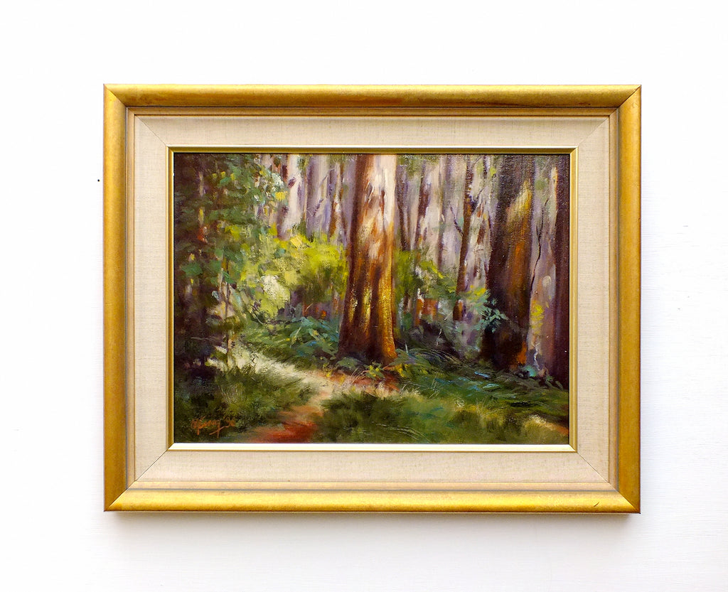 Australian Painting Vintage Oil Painting Signed Framed Sherbrook Trail Forest