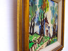 Vintage French Oil Painting Signed Framed Country House La Creuse