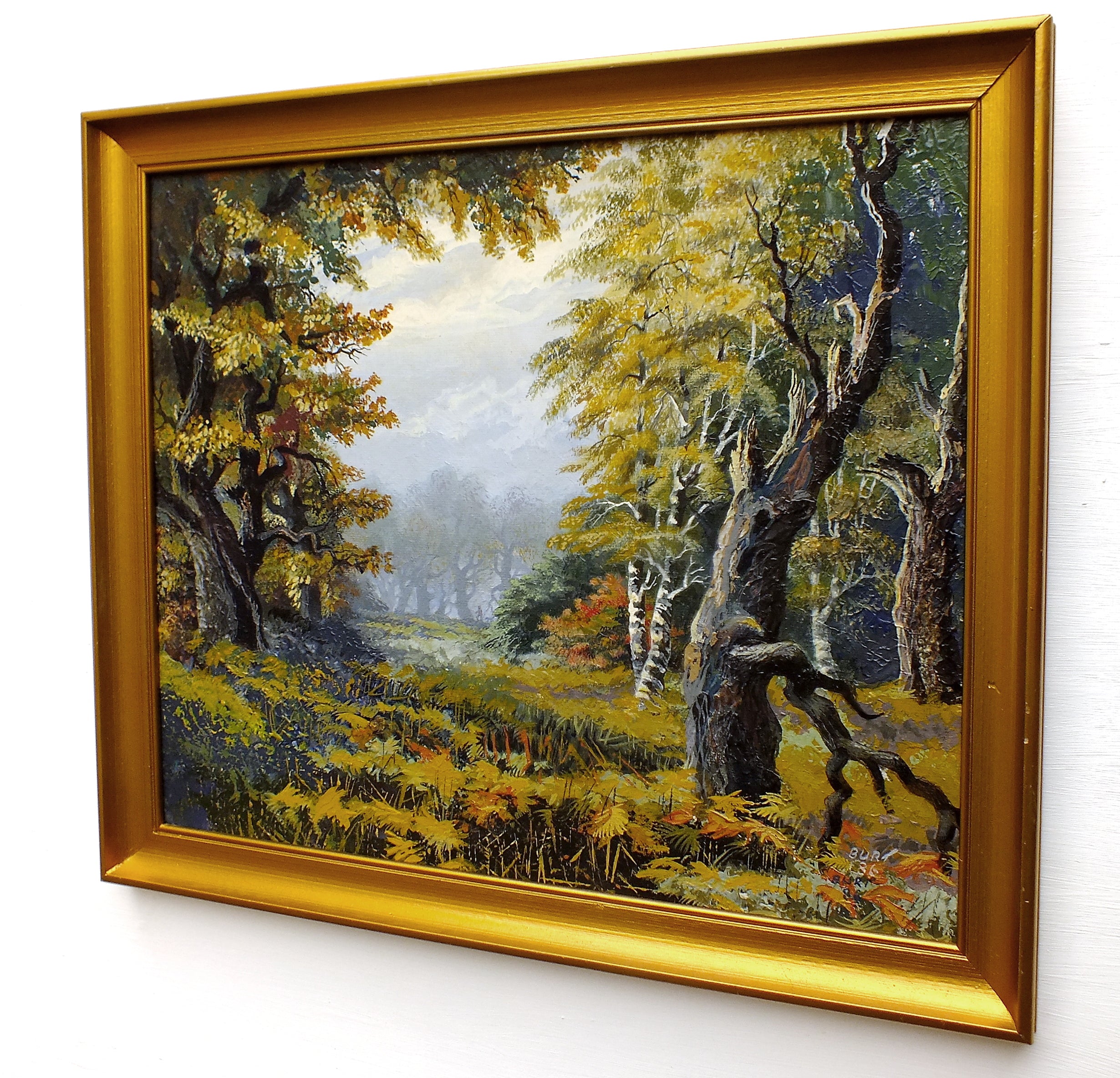 Sherwood Forest Vintage Oil Painting English Landscape Signed Framed