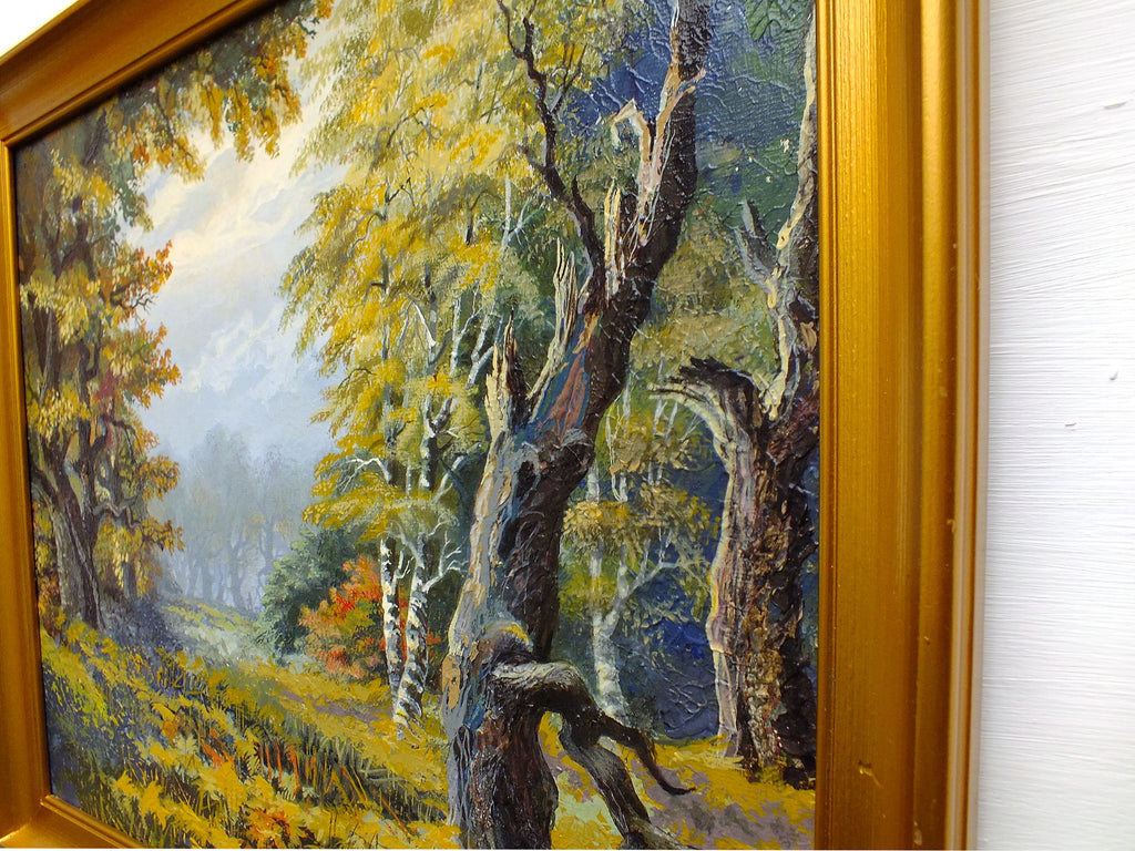 Sherwood Forest Vintage Oil Painting English Landscape Signed Framed