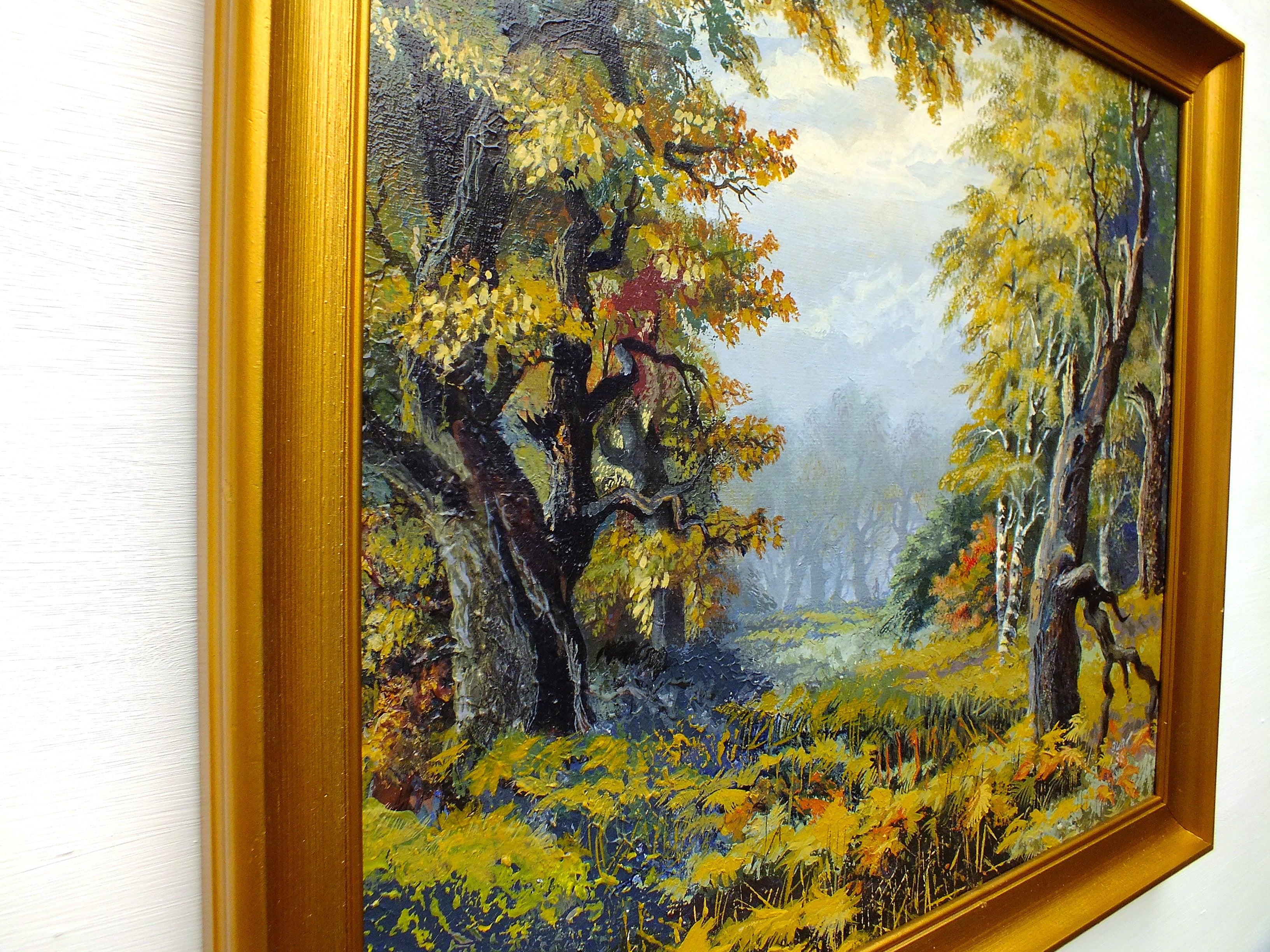 Sherwood Forest Vintage Oil Painting English Landscape Signed Framed