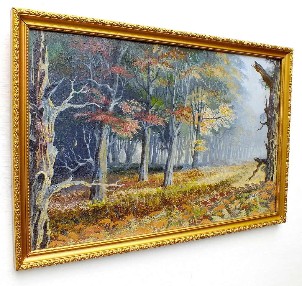 Sherwood Forest Vintage Oil Painting English Landscape Framed Signed