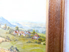 English Country Landscape Oil Painting Farming Scene Harvest Time on the Downs