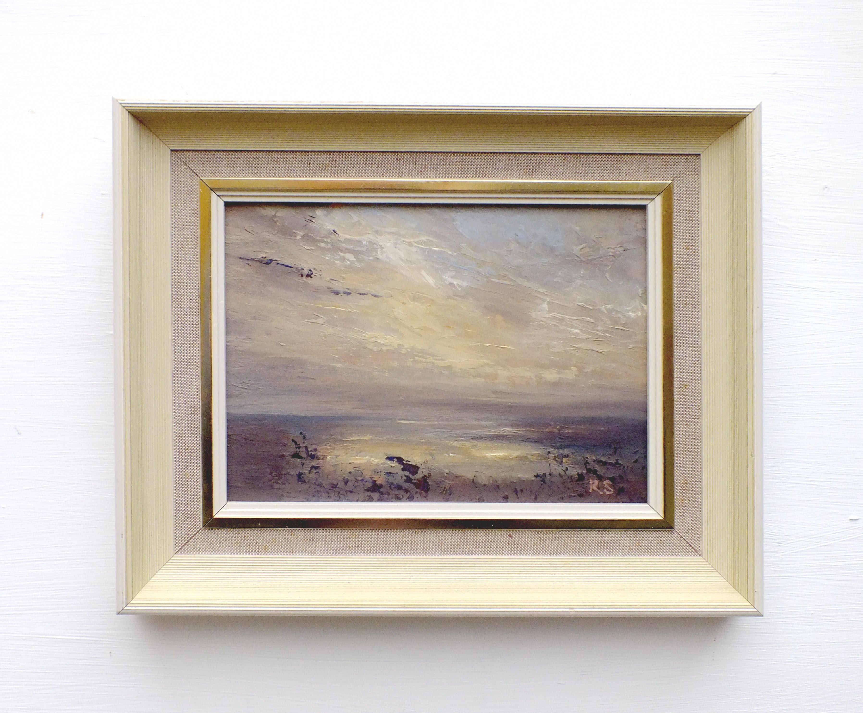 Norfolk Broads Sunset Vintage Oil Painting Signed Framed English Landscape