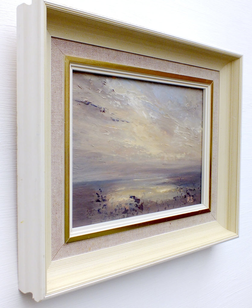 Norfolk Broads Sunset Vintage Oil Painting Signed Framed English Landscape