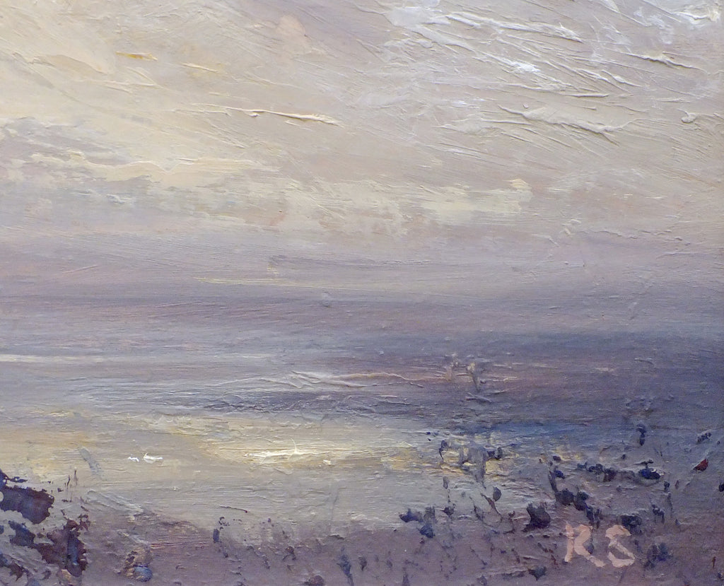 Norfolk Broads Sunset Vintage Oil Painting Signed Framed English Landscape