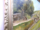 Bronte Bridge English Country Landscape Oil Painting Signed Framed