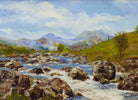 Mount Snowdon Welsh Landscape Vintage Oil Painting Signed Framed