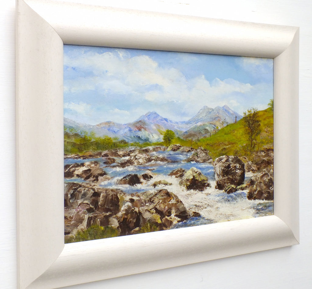 Mount Snowdon Welsh Landscape Vintage Oil Painting Signed Framed