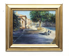 Provence Street Scene Vintage Oil Painting Framed