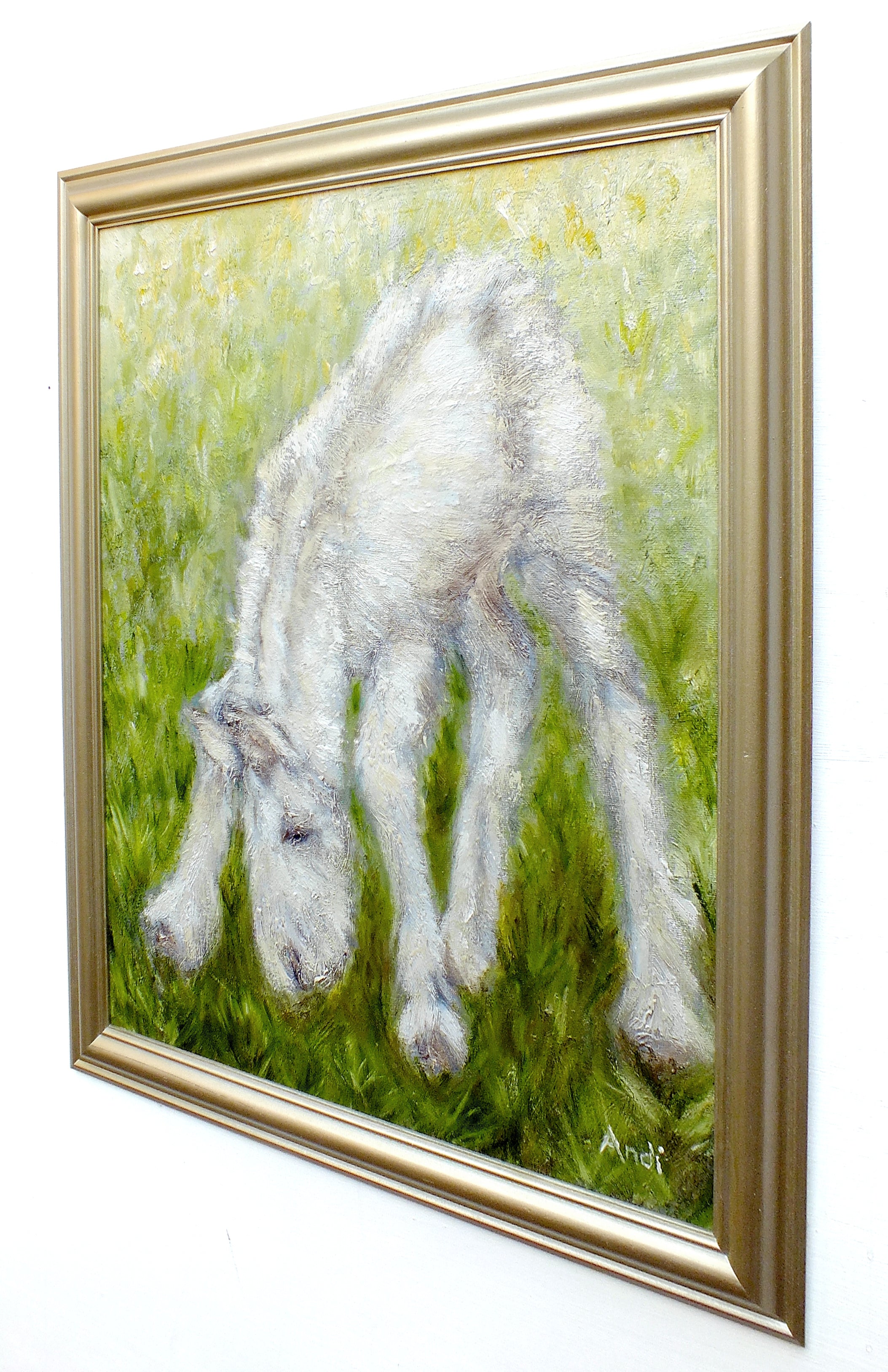 Horse Painting Equestrian Decor Original Oil Painting Foal Grazing
