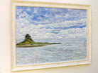 Holy island Original Framed Coastal Painting Seascape by Andi Lucas