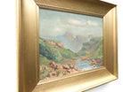 Tuscany Painting Italian Landscape Vintage Oil Painting Signed Framed