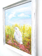 Cute Rabbit Original Framed Painting by Andi Lucas